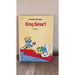 Vintage 1977  By Peyo. Random House.  King Smurf & The Astrosmurf Flip book